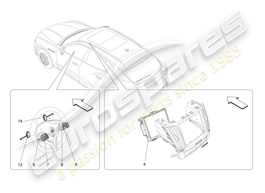 maserati levante (2018) it system part diagram