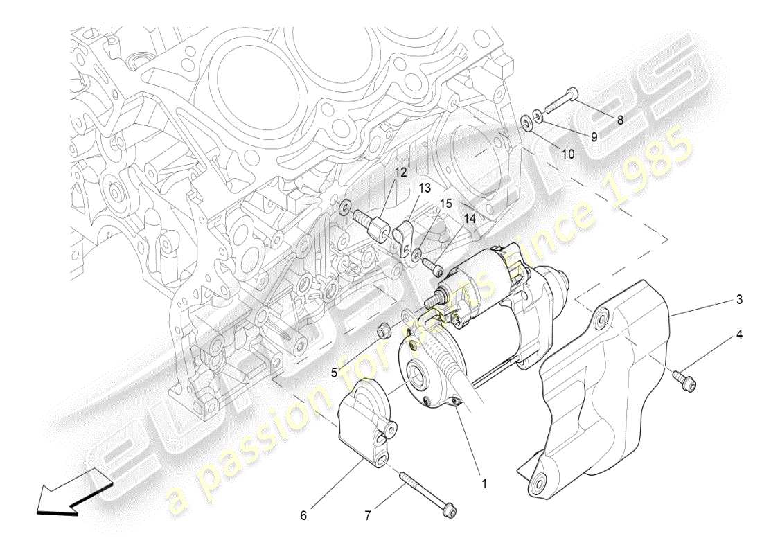 maserati ghibli (2021) electronic control: engine ignition part diagram
