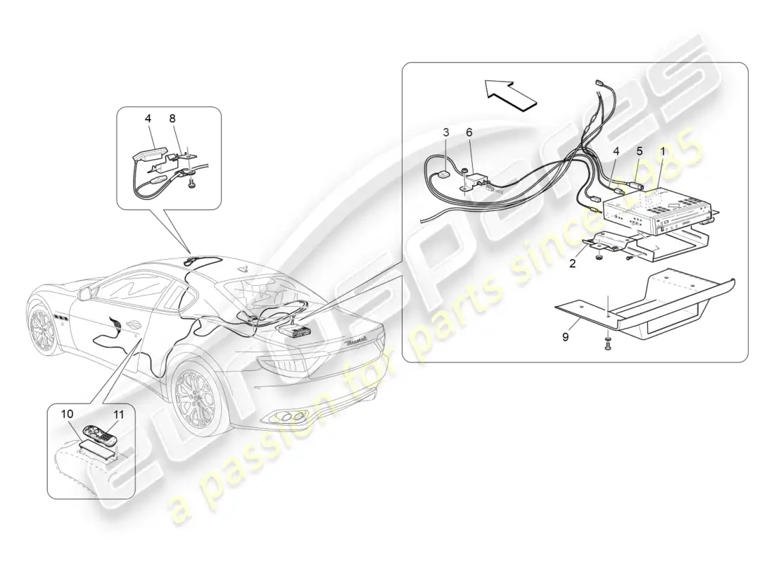 maserati granturismo (2013) it system parts diagram