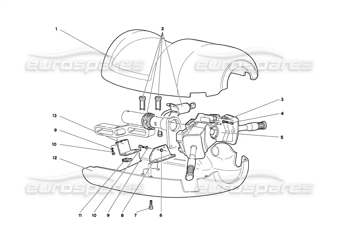 lamborghini diablo 6.0 (2001) steering parts diagram