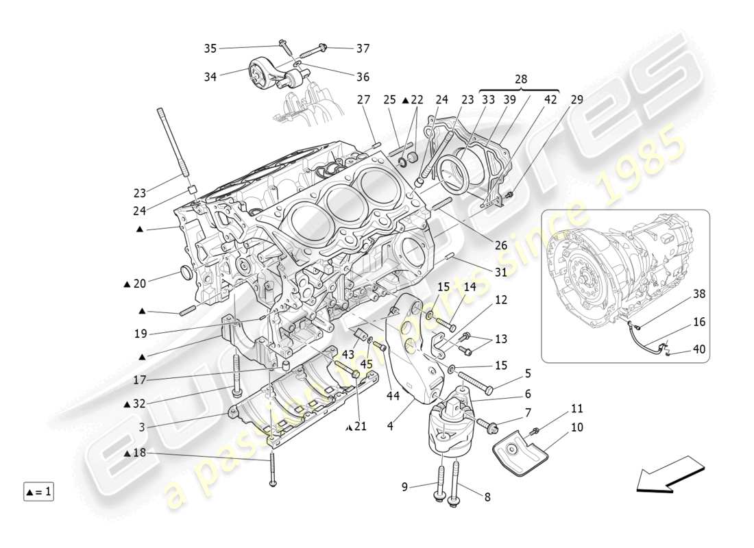 maserati ghibli (2014) crankcase parts diagram