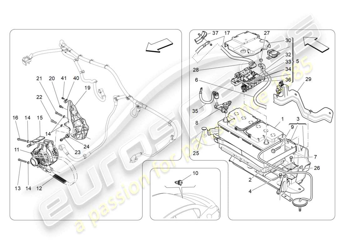 maserati ghibli (2015) energy generation and accumulation parts diagram