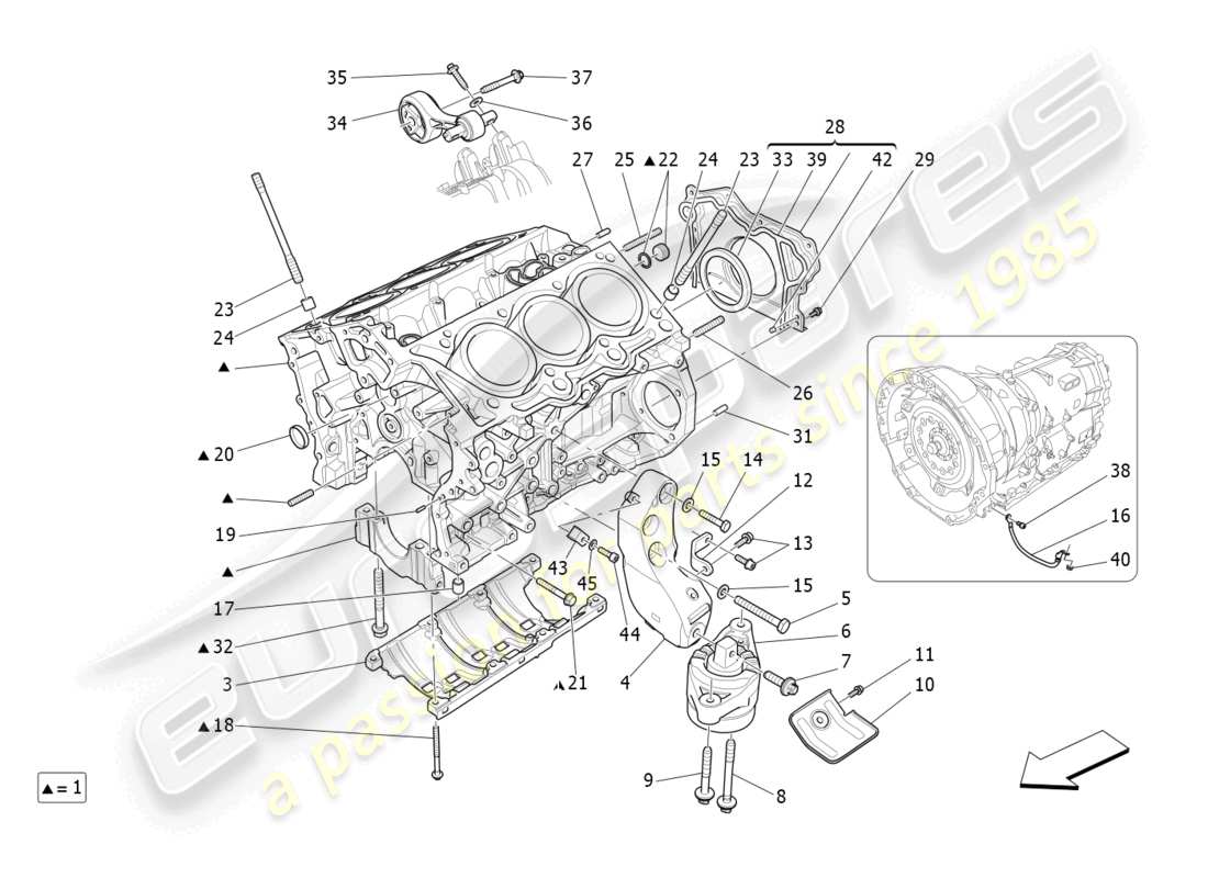 maserati ghibli (2017) crankcase parts diagram