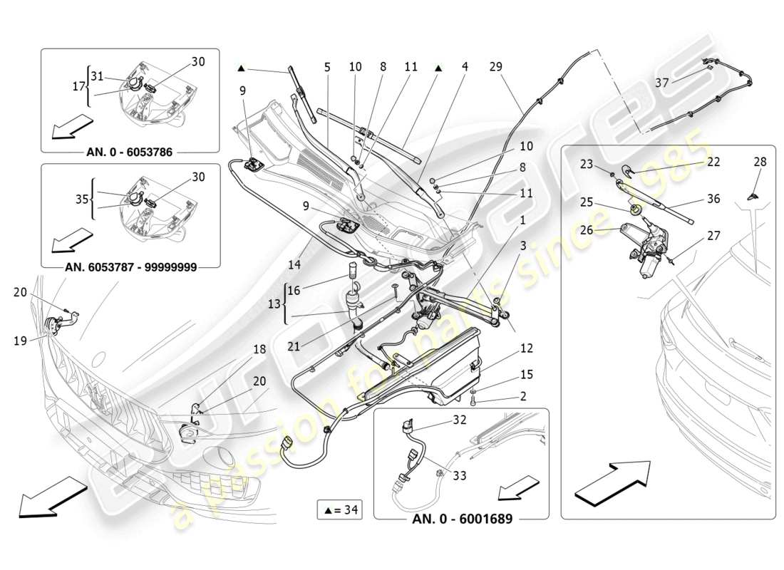 maserati levante modena (2022) external vehicle devices part diagram