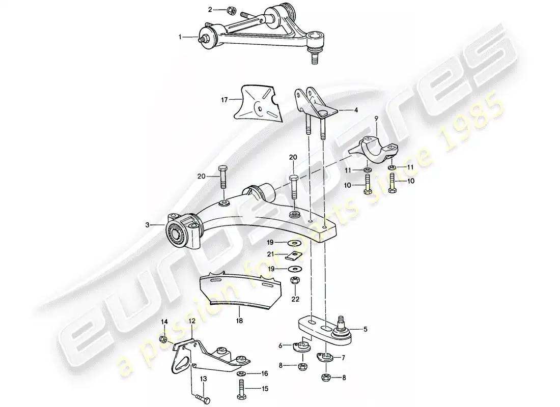a part diagram from the porsche 1986 (928) parts catalogue