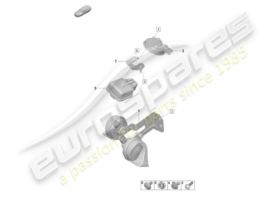 a part diagram from the porsche taycan parts catalogue