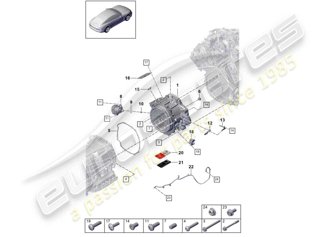 a part diagram from the porsche panamera parts catalogue