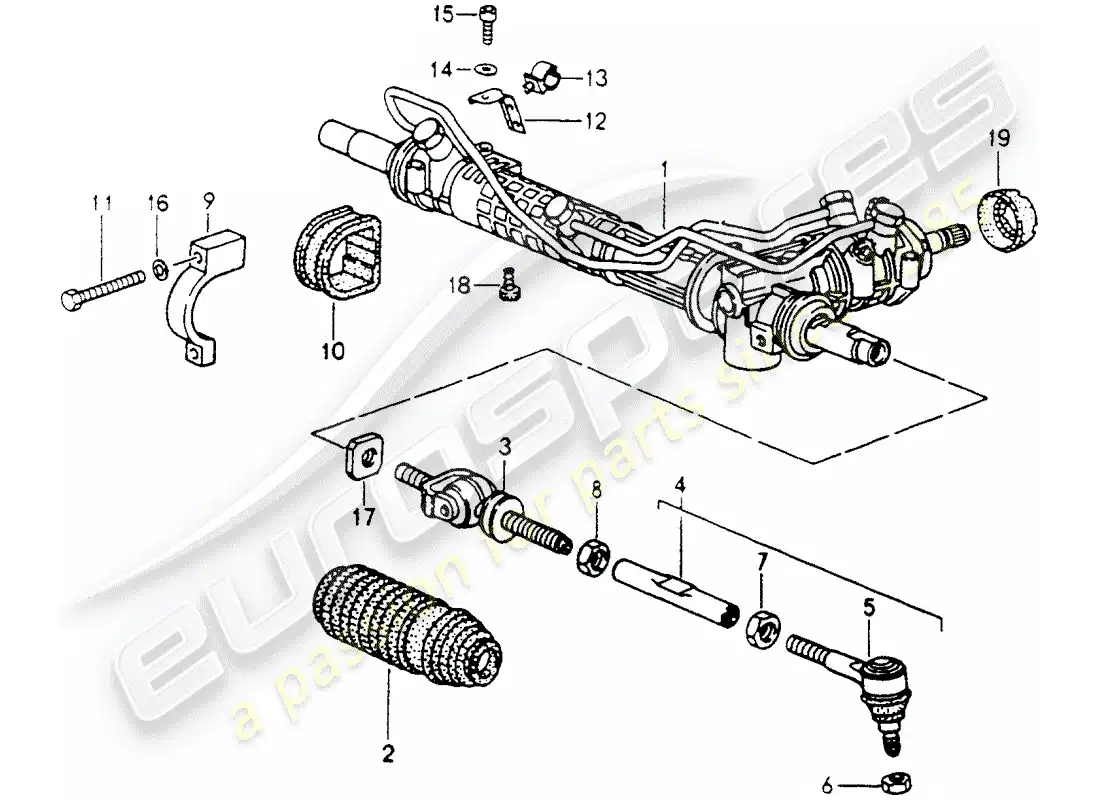 a part diagram from the porsche 964 parts catalogue