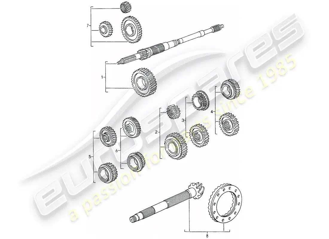 a part diagram from the porsche 993 parts catalogue
