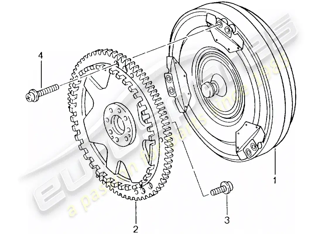 porsche 2002 (986 boxster) tiptronic - torque converter parts diagram