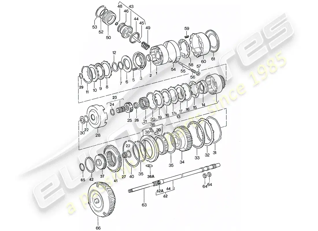 porsche 1979 (924) shift mechanism - automatic transmission part diagram