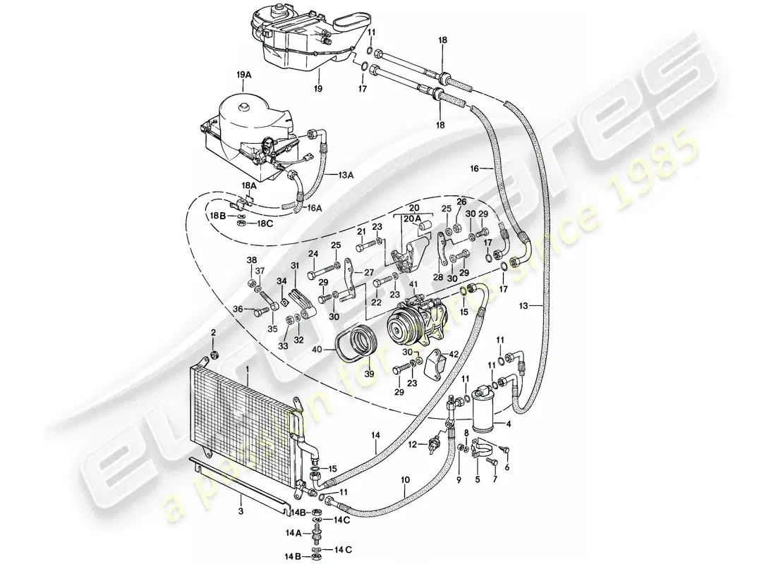 porsche 1979 (924) air conditioner - d - mj 1979>> - mj 1979 parts diagram