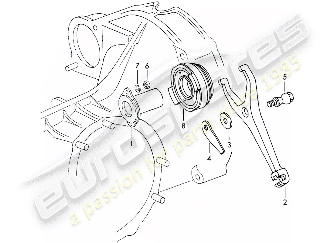 porsche 1973 (911) clutch release - d >> - mj 1971 parts diagram
