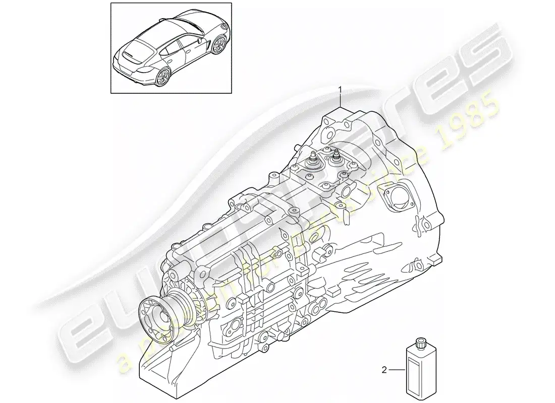 porsche 2014 (panamera 970) replacement transmission parts diagram