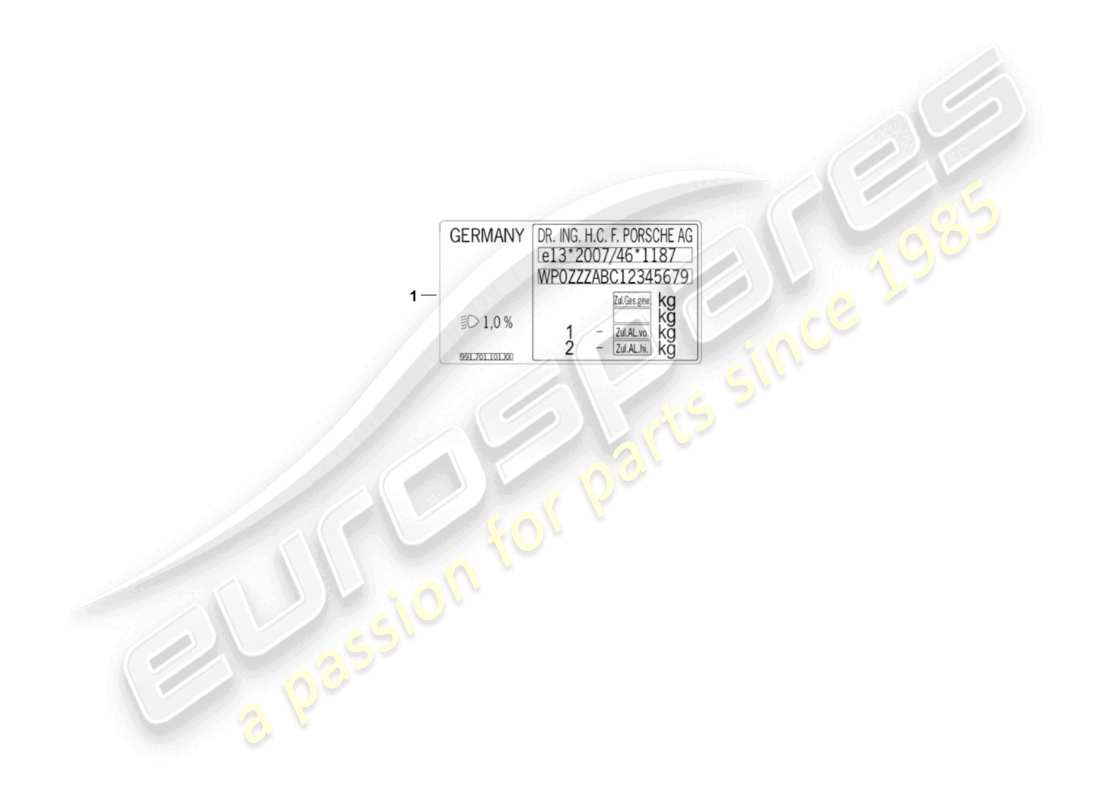 porsche 2024 (992-2 gt3/rs/st) data tag d >>- mj 2021 part diagram