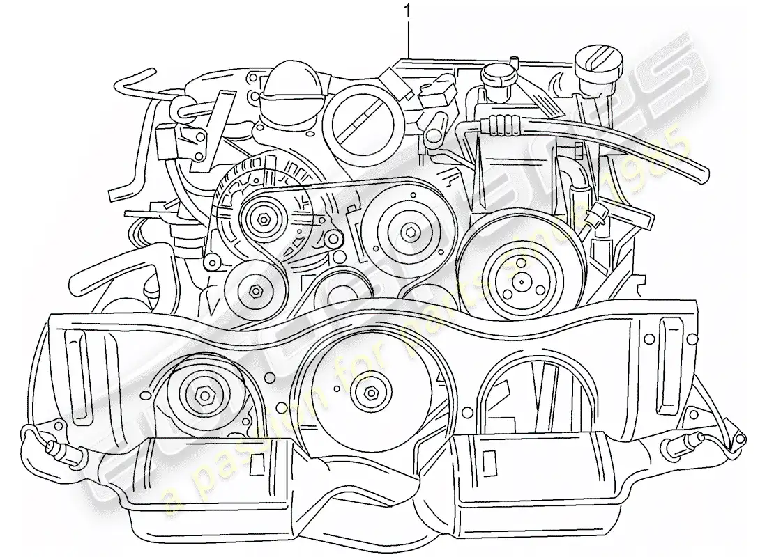 porsche 2010 (997-2 gt3) replacement engine parts diagram