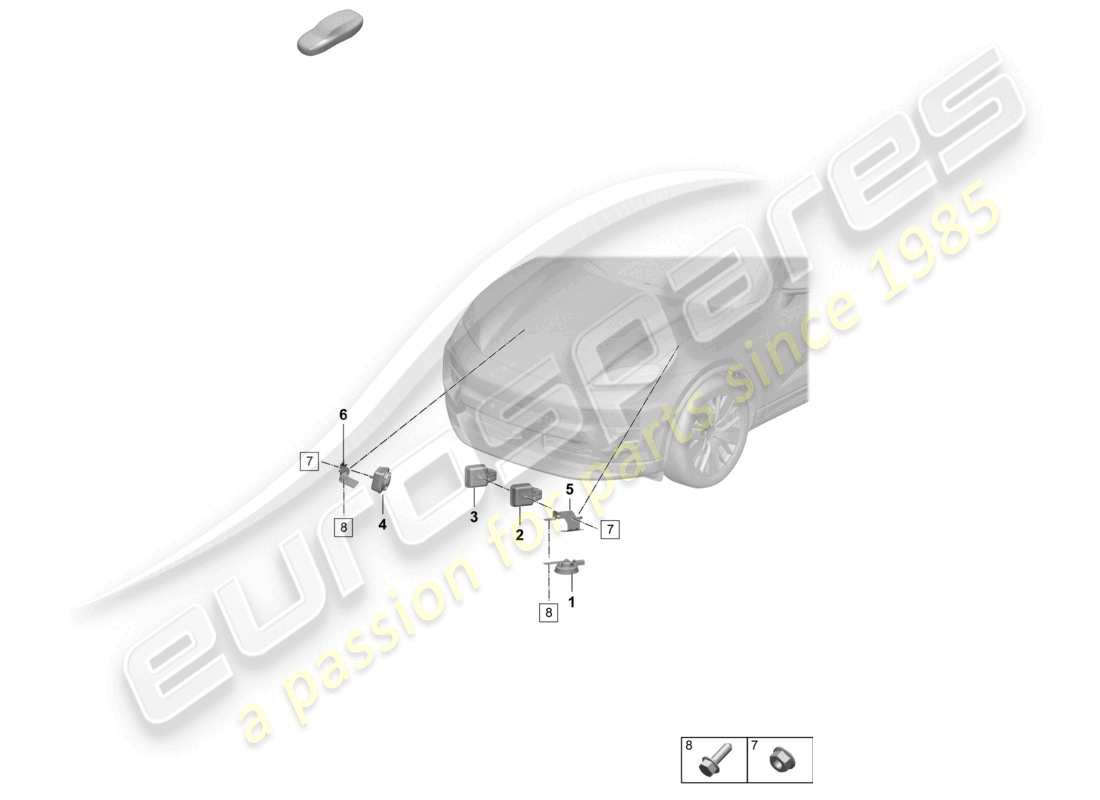 porsche 2025 (macan-e) fanfare signal horn alarm horn parts diagram