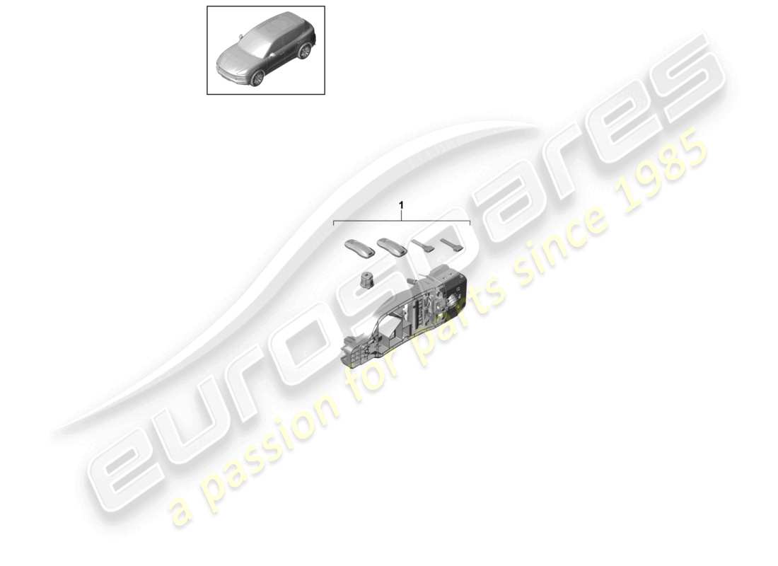 porsche 2022 (cayenne e3 9ya/9yb) 1 set of lock cylinders part diagram