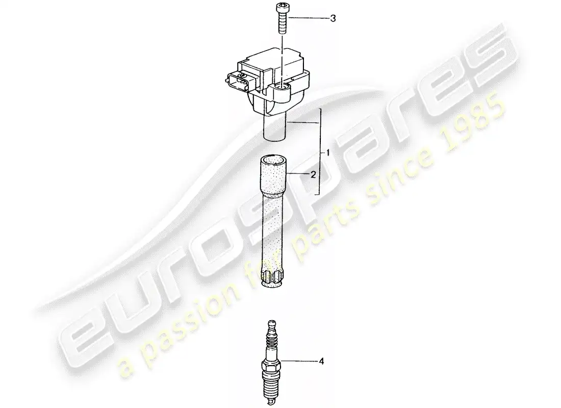 porsche 2003 (996) ignition system parts diagram