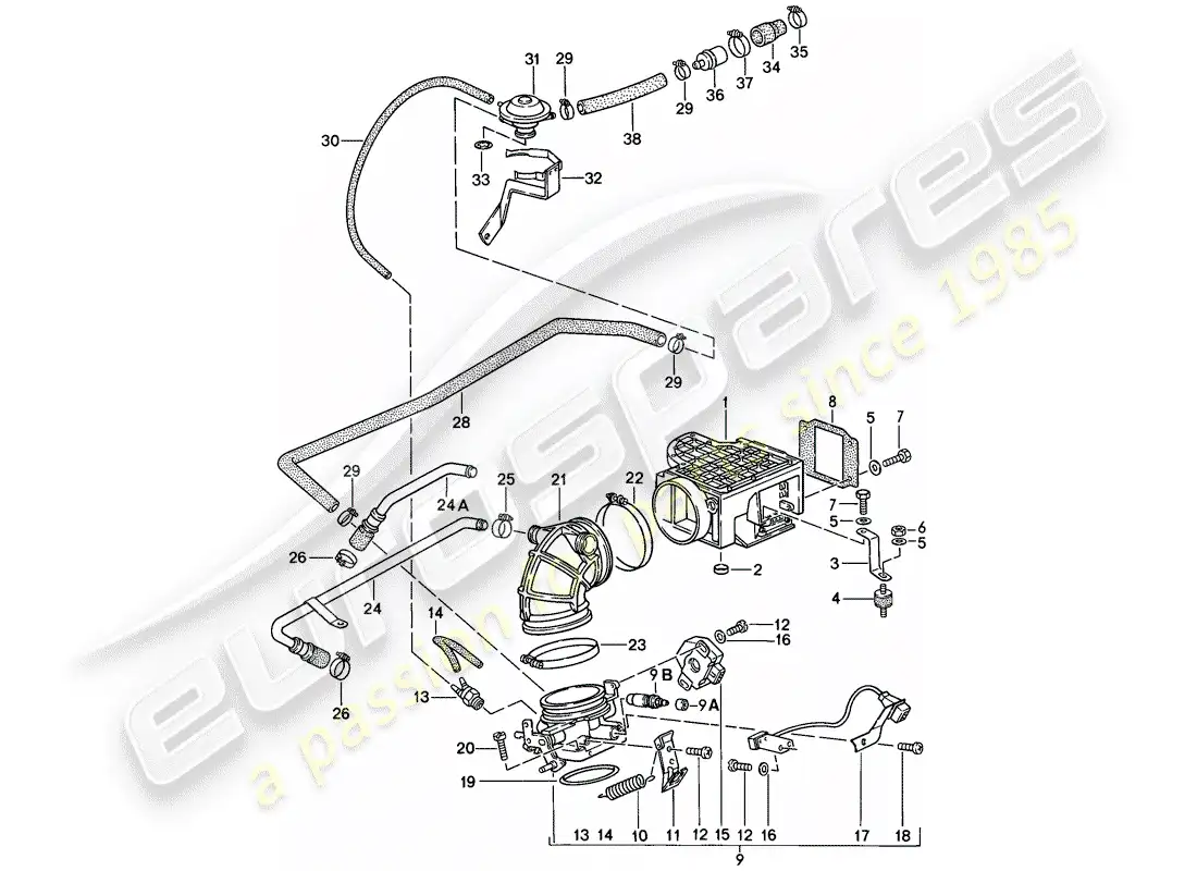 porsche 1985 (911) for - l-jetronic i parts diagram