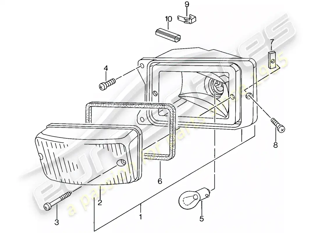 porsche 1983 (944) turn signal parts diagram