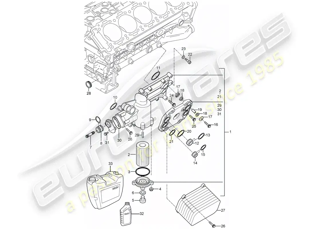 a part diagram from the porsche carrera gt parts catalogue