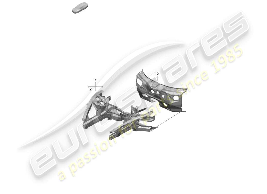 porsche 2025 (taycan 9j1-2) front end firewall part diagram
