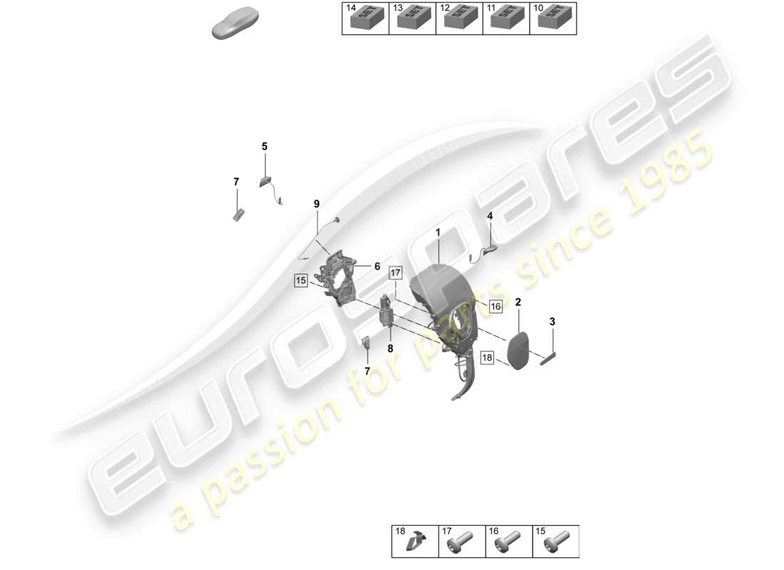 porsche 2025 (taycan 9j1-2) dropsides electric part diagram