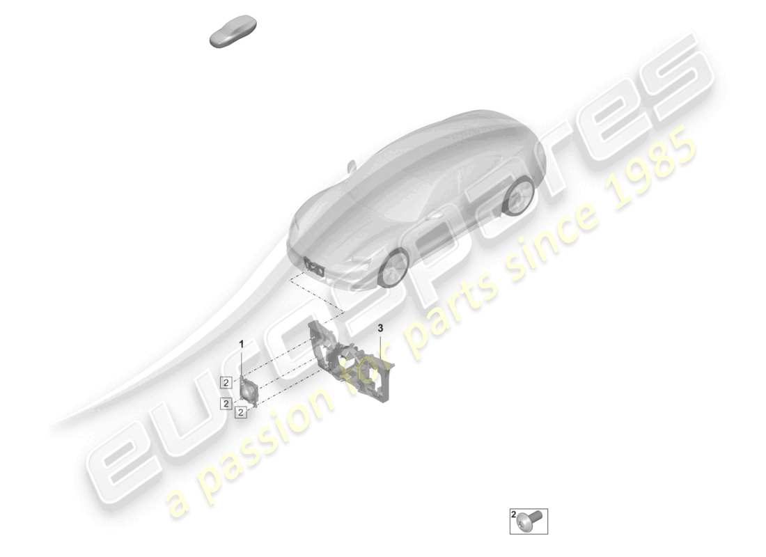 porsche 2022 (taycan 9j1-1) driver assistance system radar sensor cruise-control system part diagram