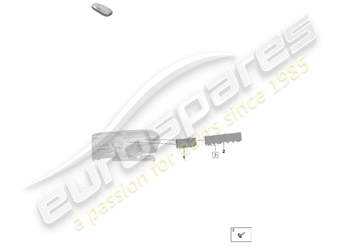 porsche 2025 (macan-e) display part diagram