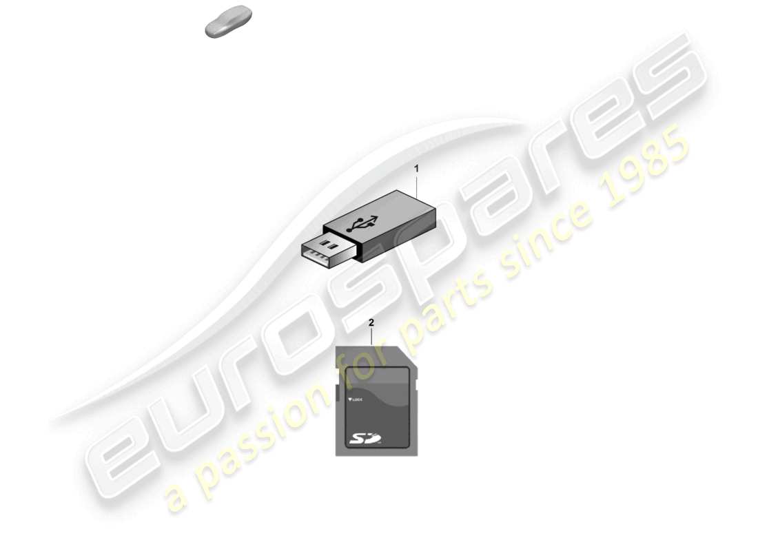 porsche 2023 (cayenne e3 9ya/9yb) usb memory stick for updating the navigation data d - mj 2022>> part diagram