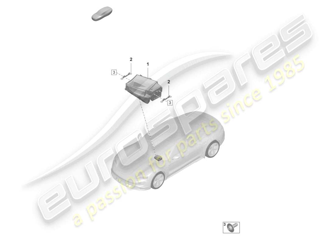 porsche 2021 (taycan 9j1-1) head-up display part diagram