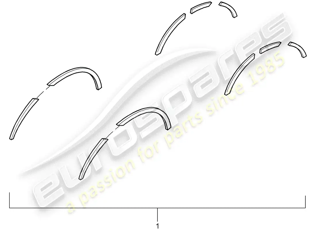porsche 2006 (tequipment cayenne) fender flare parts diagram