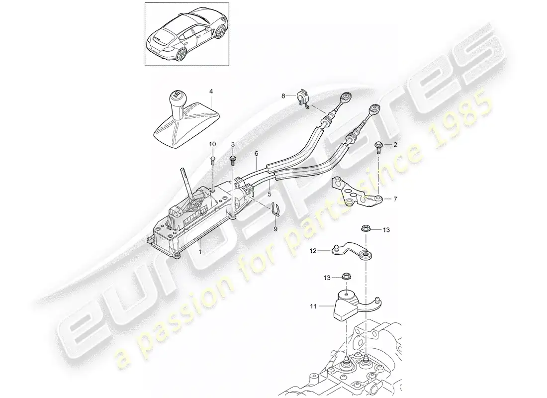 porsche 2016 (panamera 970) transmission control parts diagram