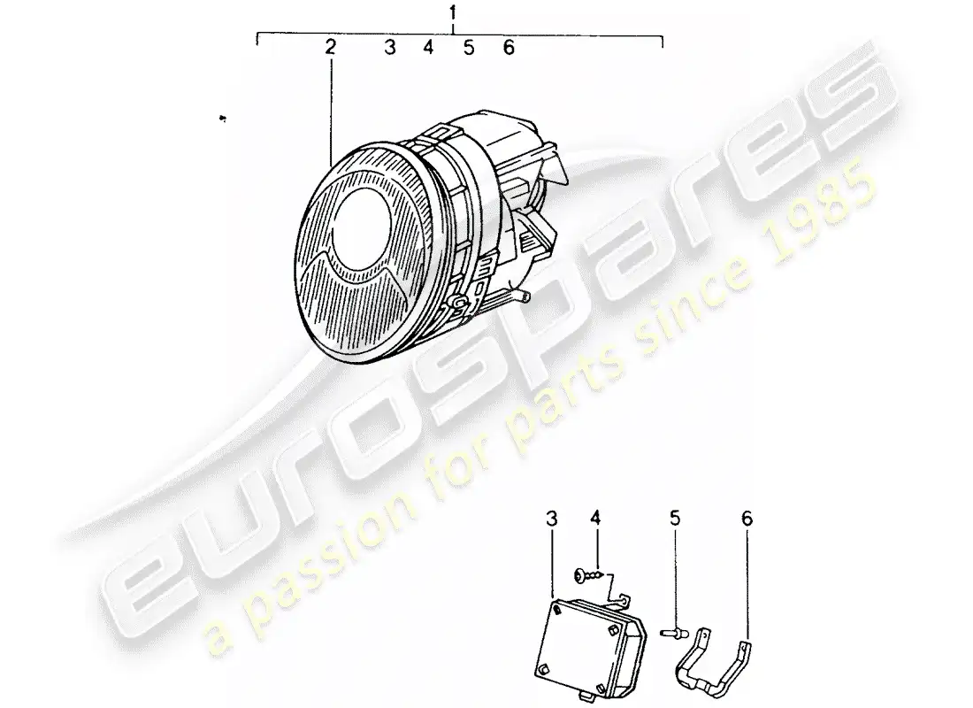 porsche 2007 (tequipment) headlamp parts diagram