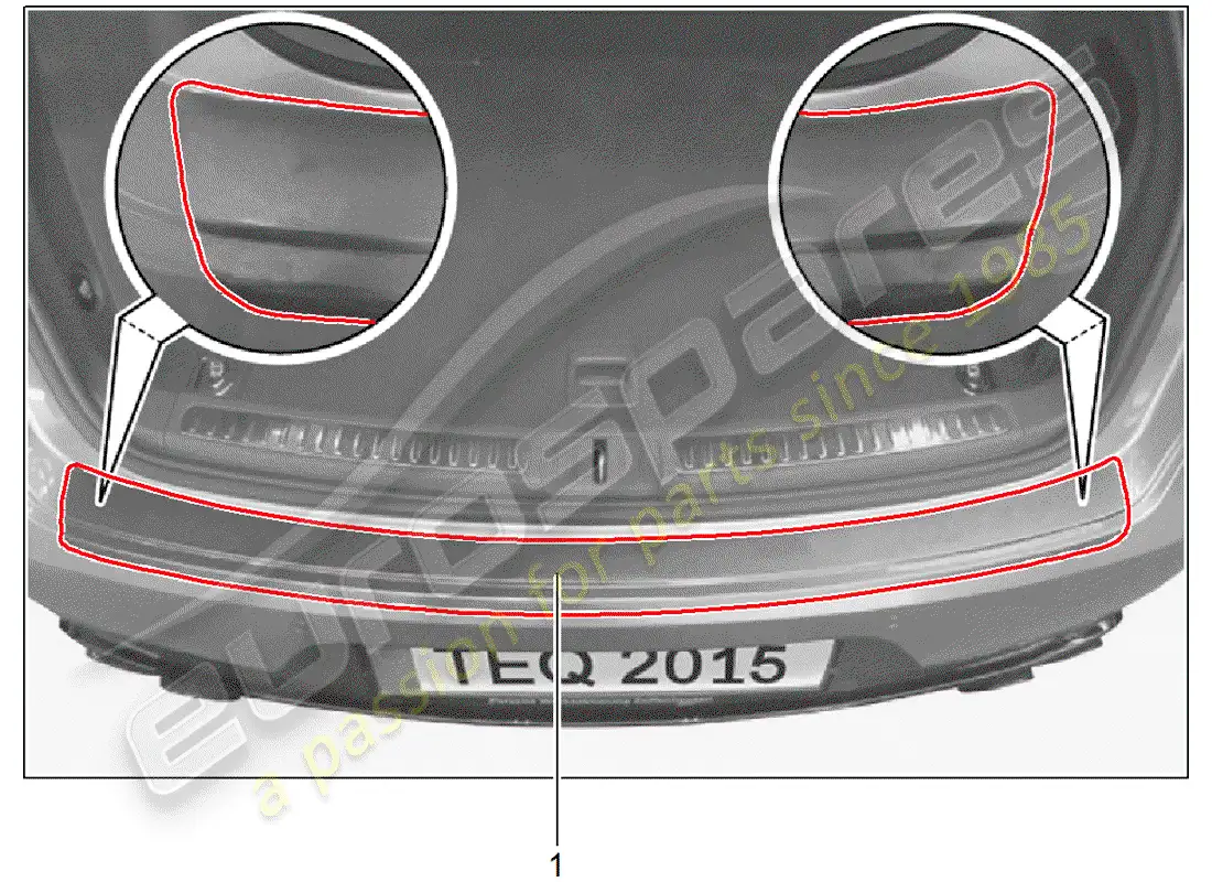 porsche 2016 (tequipment macan) load edge protection parts diagram