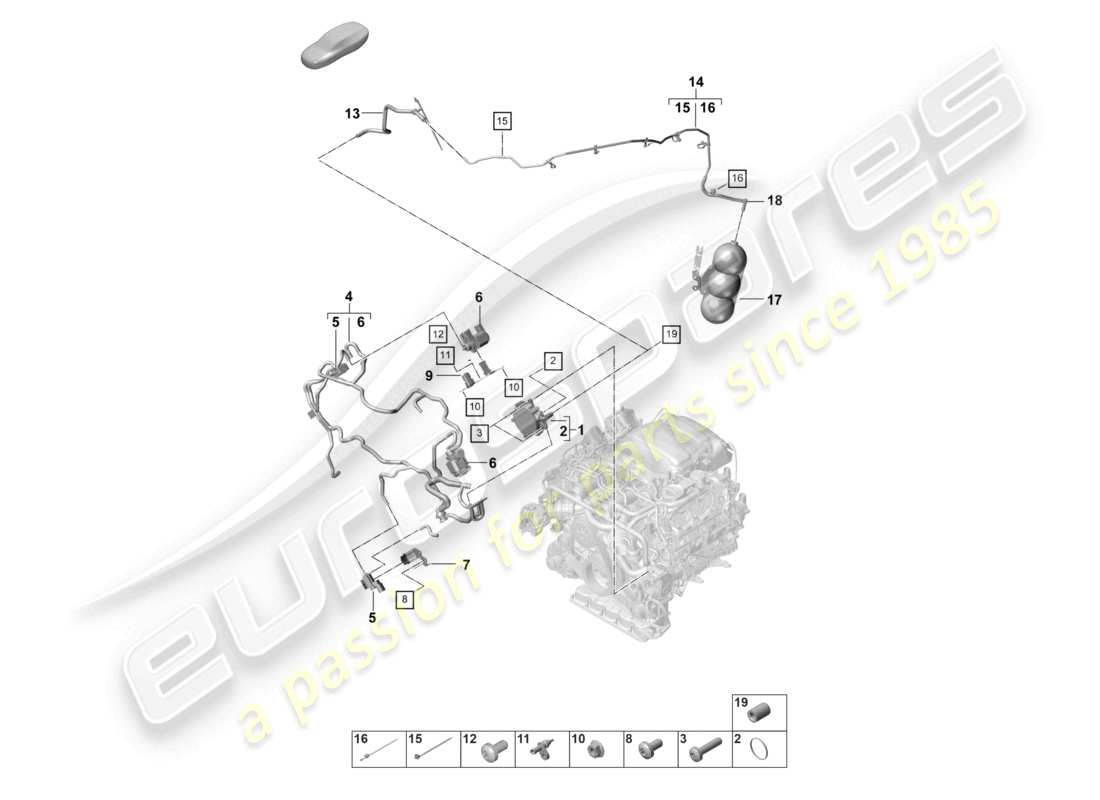 porsche 2021 (panamera 971-2) vacuum system vacuum pump part diagram