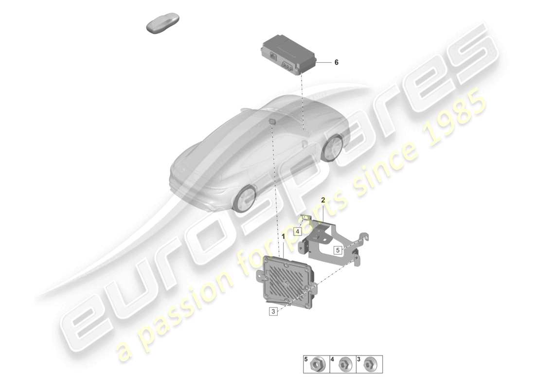 porsche 2021 (taycan 9j1-1) control unit for online services part diagram