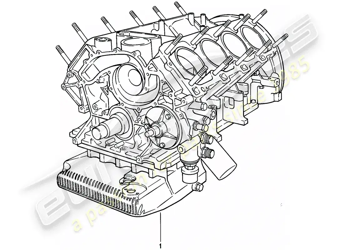 porsche 1979 (928) replacement engine - ready for installation parts diagram