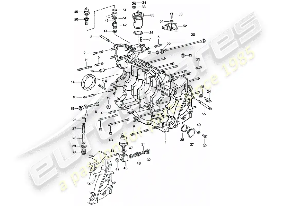 porsche 1984 (911) crankcase parts diagram