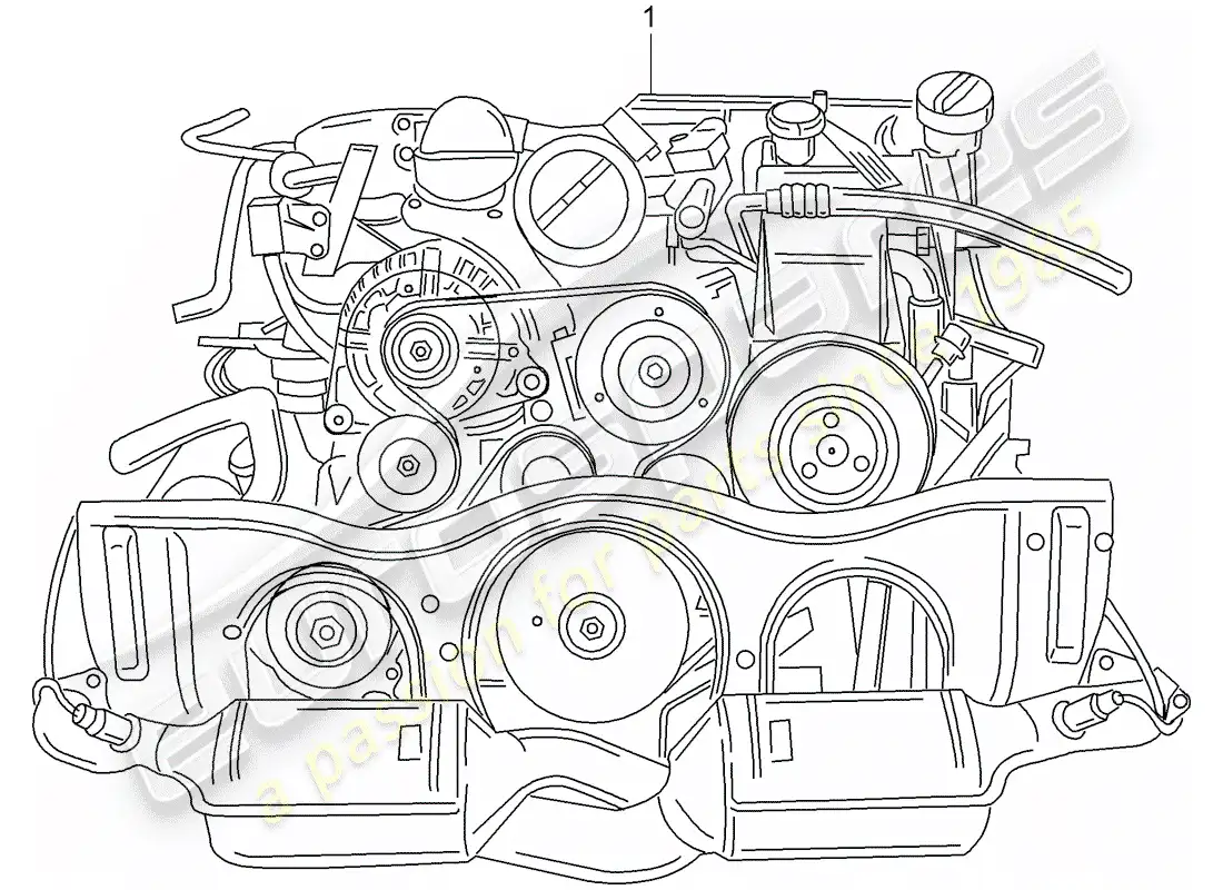 porsche 2010 (997-2 gt3) replacement engine parts diagram