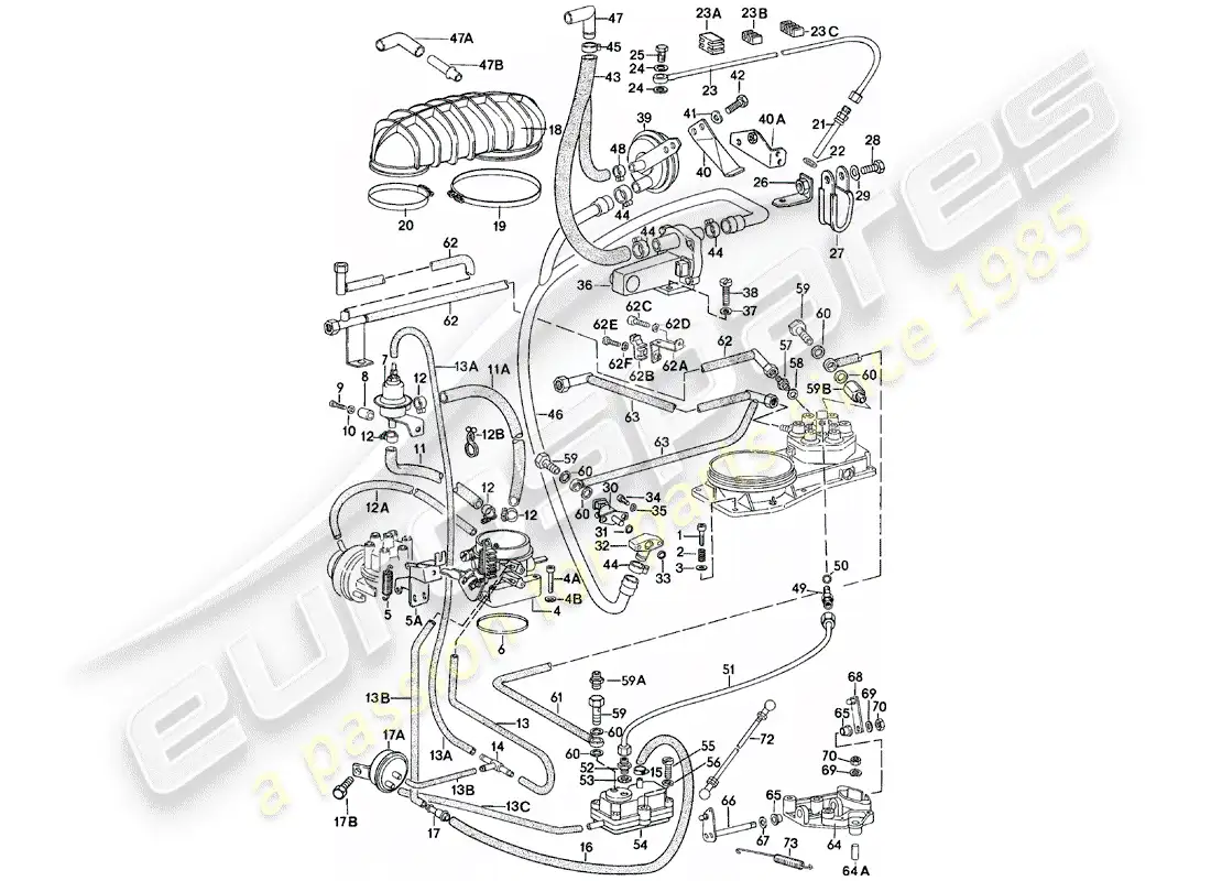 porsche 1978 (911) k-jetronic parts diagram