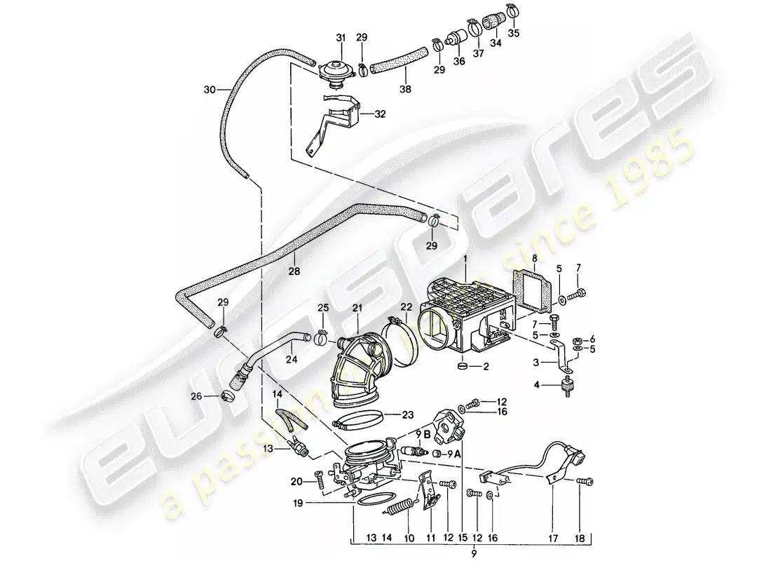porsche 1988 (911) for - l-jetronic i parts diagram