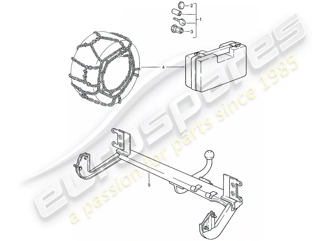 porsche 1990 (944) accessories parts diagram