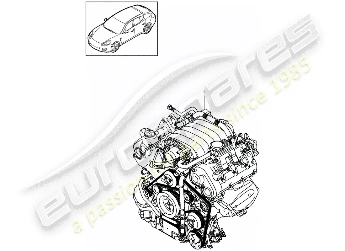 porsche 2012 (panamera 970) replacement engine parts diagram