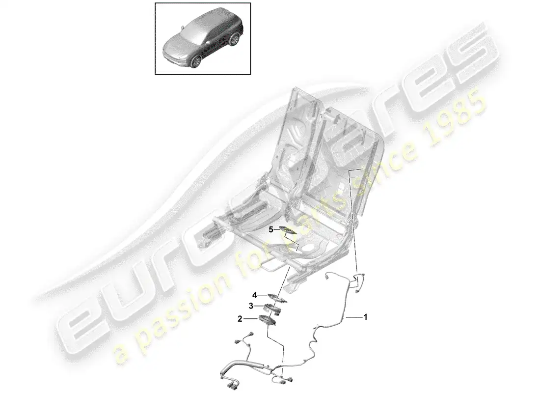 porsche 2020 (cayenne e3 9ya/9yb) harness part diagram