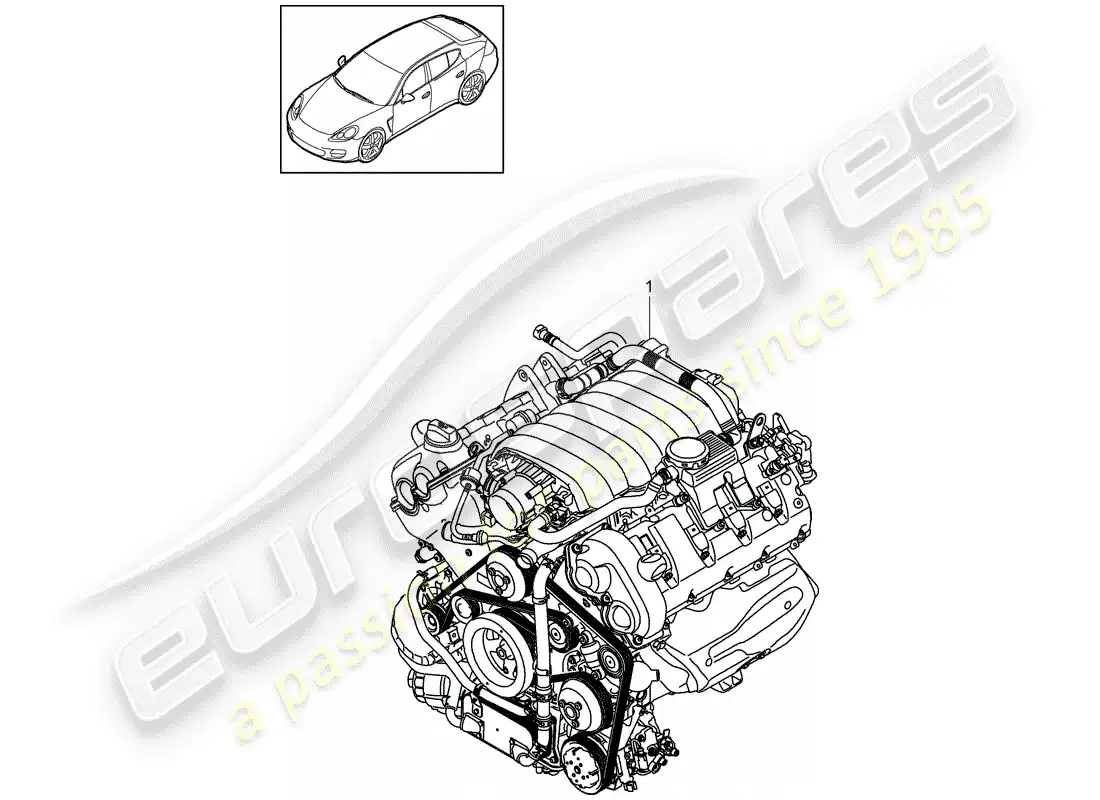 porsche 2012 (panamera 970) replacement engine parts diagram