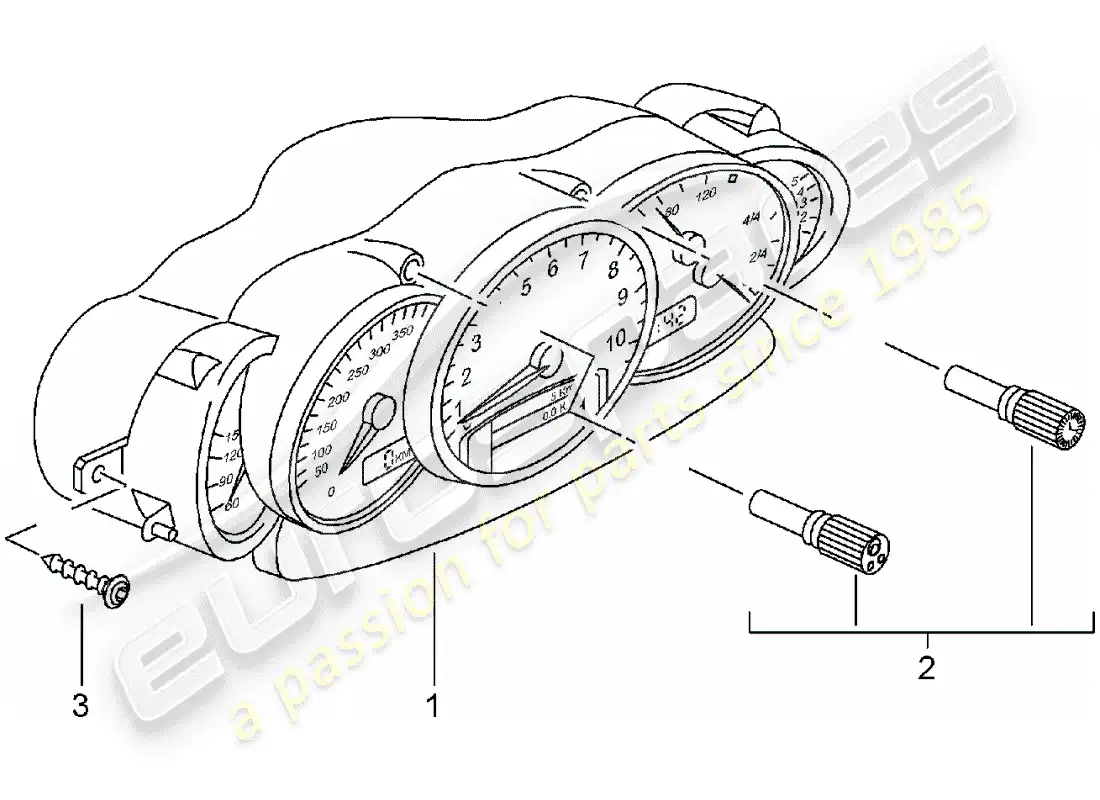 porsche 2006 (carrera gt) instruments - complete parts diagram
