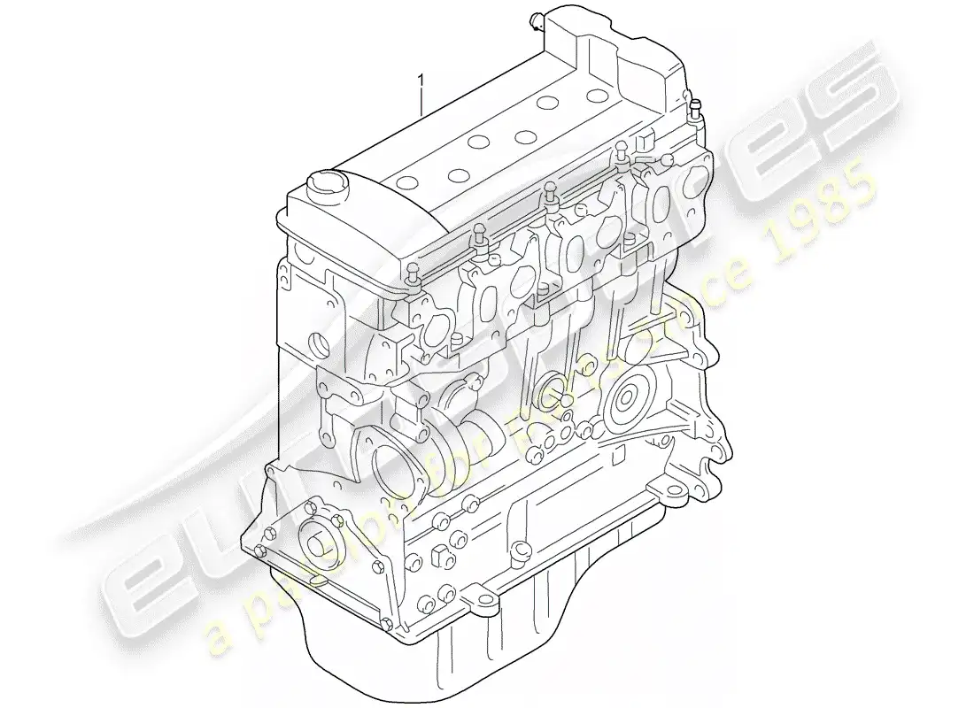 porsche 2009 (cayenne e1 9pa) long block part diagram