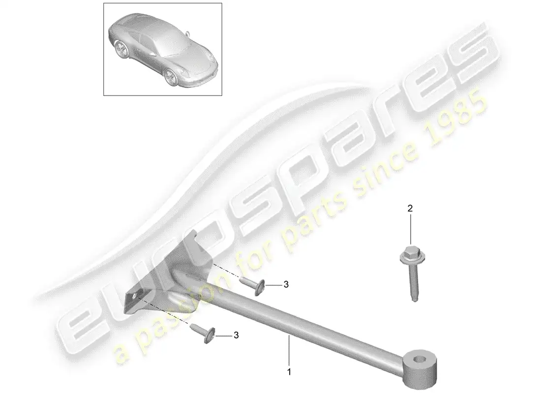 porsche 2013 (991-1) dome strut parts diagram